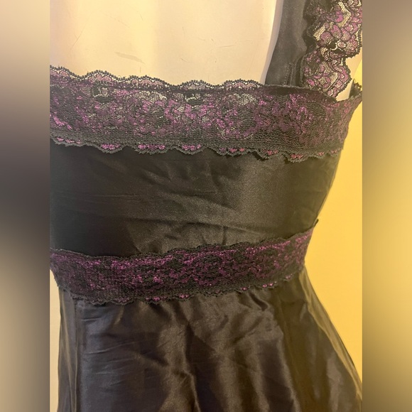 Betsey Johnson Y2k Rare 100% Silk Butterfly Print Black Midi Dress - Picture 5 of 11